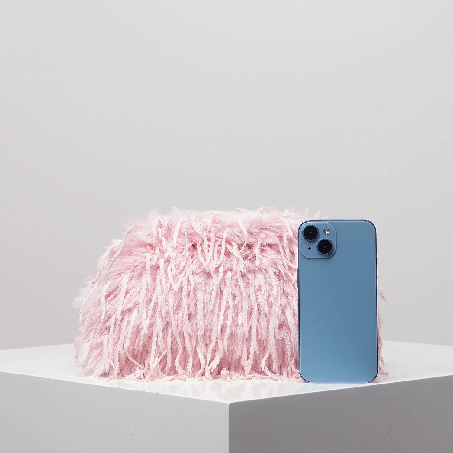 Y2K Candy-Colored Plush Clutch Bag